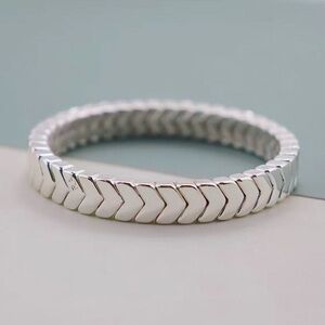 Roxanne Assoulin Silver Chevron Bracelet